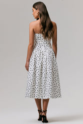Triumph | Polka Dot Bandeau Midi Dress